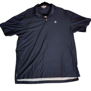 Peter Millar Summer Comfort Polo Shirt XL Polka Dot Navy Performance Golf